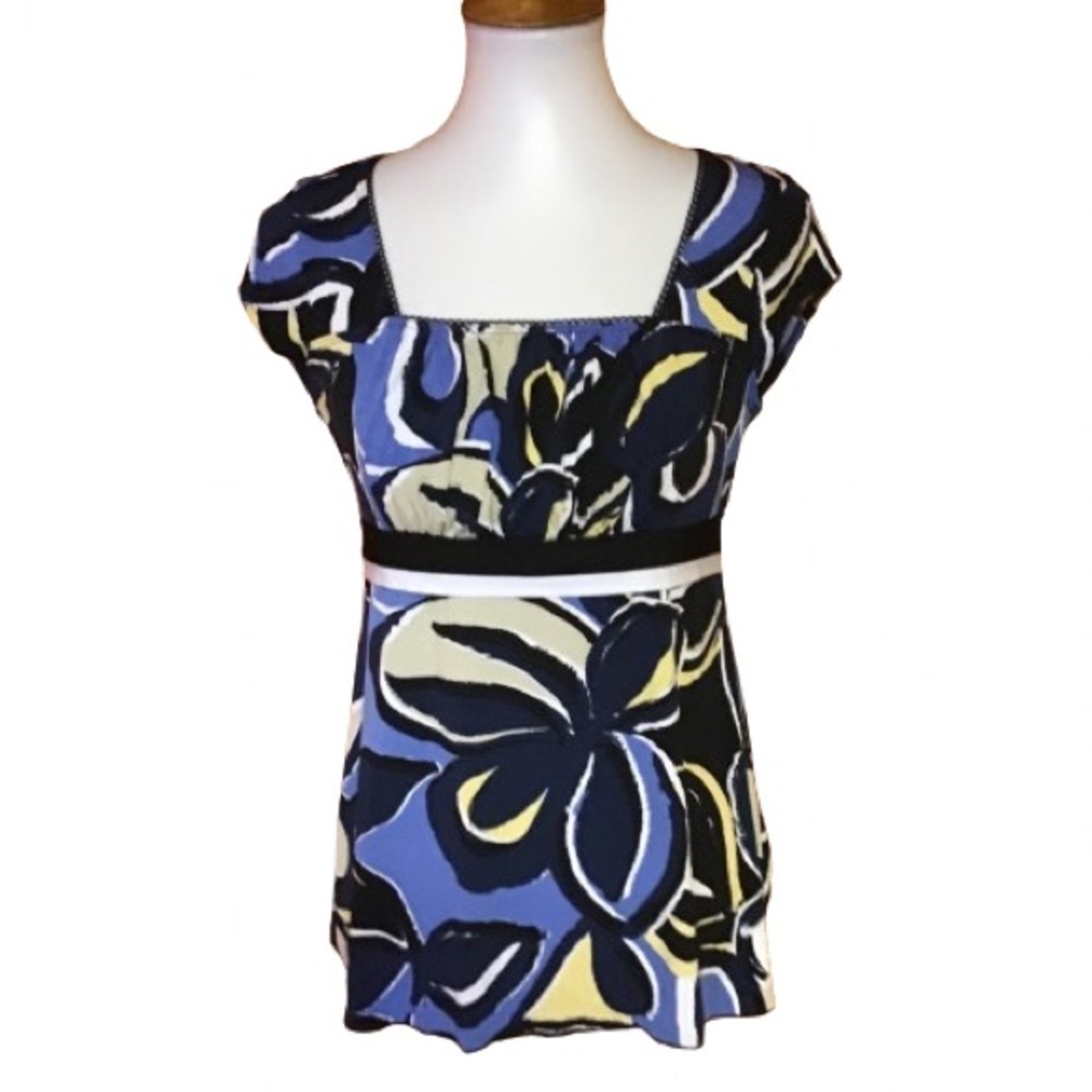 Retro Y2K  bright floral top